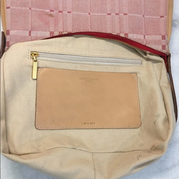 Burberry Vintage Authentic Red Denim Satchel Bag - Picture 8 of 16